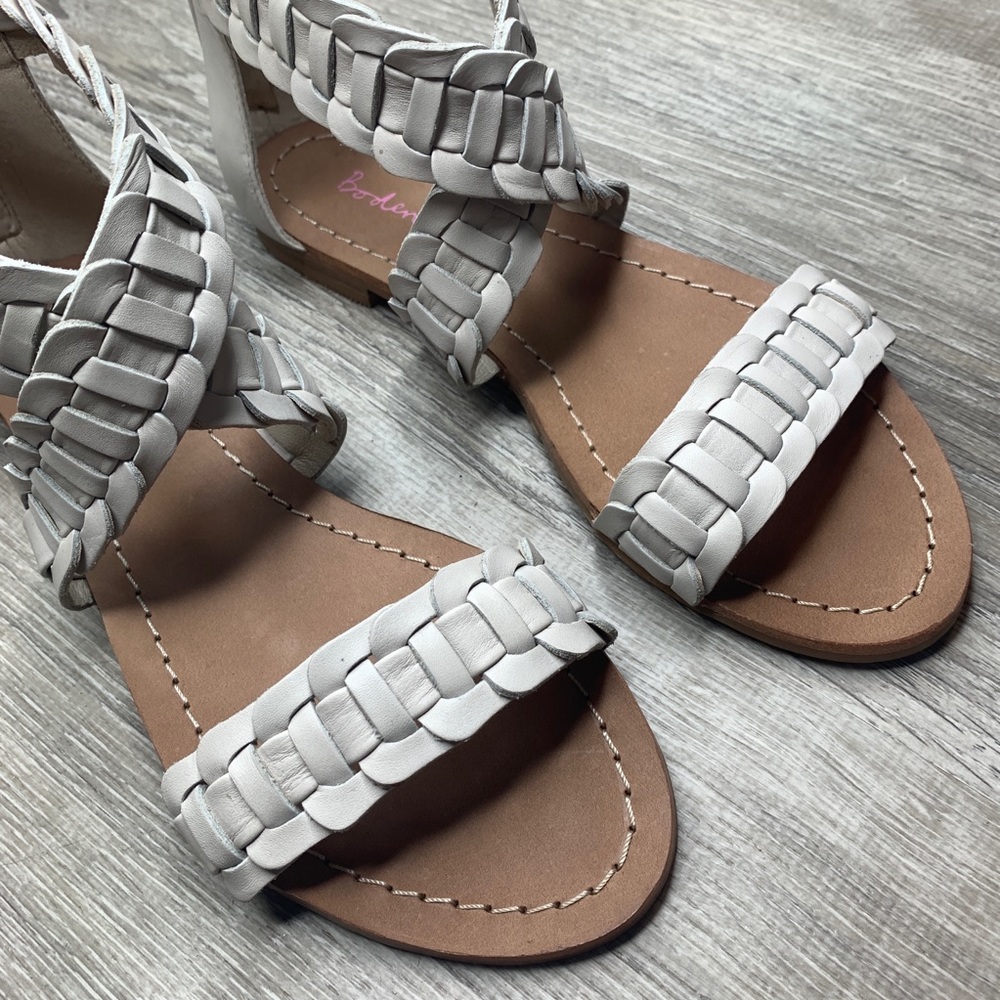 boden // ivory eleana woven zip-back sandal